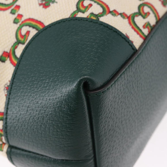 GUCCI Ofidia Tote Bag Canvas Green Gold 676681 Auth 192482V