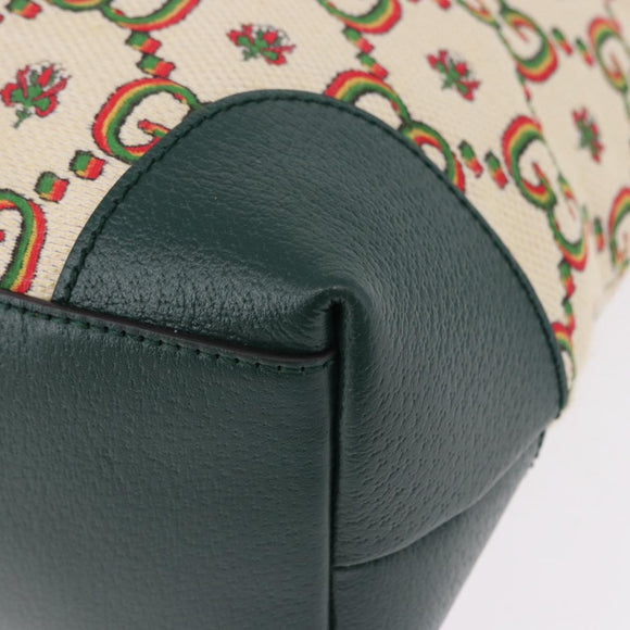 GUCCI Ofidia Tote Bag Canvas Green Gold 676681 Auth 192482V