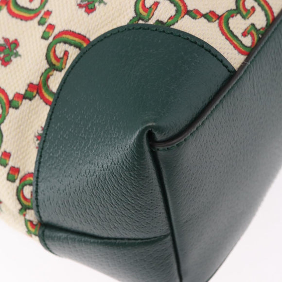 GUCCI Ofidia Tote Bag Canvas Green Gold 676681 Auth 192482V