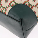 GUCCI Ofidia Tote Bag Canvas Green Gold 676681 Auth 192482V-16