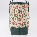 GUCCI Ofidia Tote Bag Canvas Green Gold 676681 Auth 192482V-4