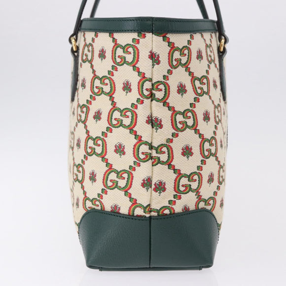 GUCCI Ofidia Tote Bag Canvas Green Gold 676681 Auth 192482V