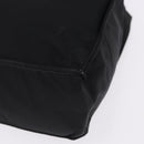 CHANEL Tote Bag Nylon Black Gold CC Auth 192486A-16