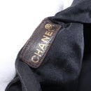 CHANEL Tote Bag Nylon Black Gold CC Auth 192486A-10