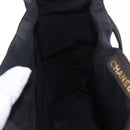 CHANEL Tote Bag Nylon Black Gold CC Auth 192486A-19