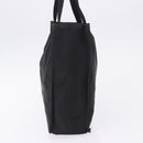 CHANEL Tote Bag Nylon Black Gold CC Auth 192486A-3