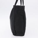 CHANEL Tote Bag Nylon Black Gold CC Auth 192486A-4