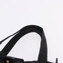 CHANEL Tote Bag Nylon Black Gold CC Auth 192486A-8