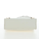 BALENCIAGA Classic Metallic Edge City Bag Leather 2way White 432831 Auth 192488M-5