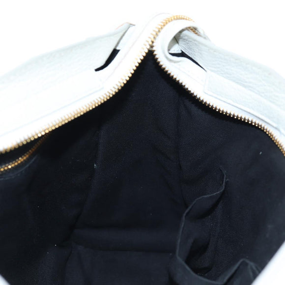 BALENCIAGA Classic Metallic Edge City Bag Leather 2way White 432831 Auth 192488M