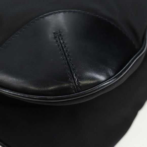 PRADA Shoulder Bag Nylon Black Silver Auth 192490V