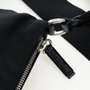 PRADA Shoulder Bag Nylon Black Silver Auth 192490V-23