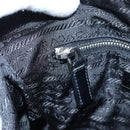 PRADA Shoulder Bag Nylon Black Silver Auth 192490V-27