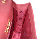 CARTIER Must Line Clutch Bag Leather Bordeaux Gold Auth 192492-17