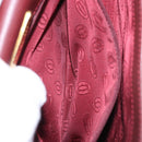 CARTIER Must Line Clutch Bag Leather Bordeaux Gold Auth 192492-11