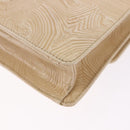 PRADA Hand Bag Tartaruga Embossed Leather Ivory Silver Auth 192493A-17