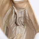PRADA Hand Bag Tartaruga Embossed Leather Ivory Silver Auth 192493A-19