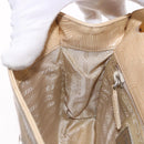 PRADA Hand Bag Tartaruga Embossed Leather Ivory Silver Auth 192493A-20