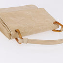 PRADA Hand Bag Tartaruga Embossed Leather Ivory Silver Auth 192493A-6
