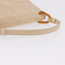 PRADA Hand Bag Tartaruga Embossed Leather Ivory Silver Auth 192493A-7
