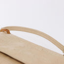 PRADA Hand Bag Tartaruga Embossed Leather Ivory Silver Auth 192493A-14