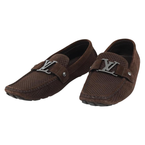 LOUIS VUITTON Monte Carlo line Driving Shoes Brown LV Auth 192495A