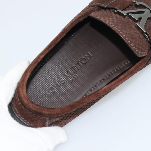 LOUIS VUITTON Monte Carlo line Driving Shoes Brown LV Auth 192495A
