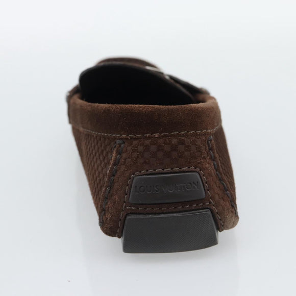 LOUIS VUITTON Monte Carlo line Driving Shoes Brown LV Auth 192495A
