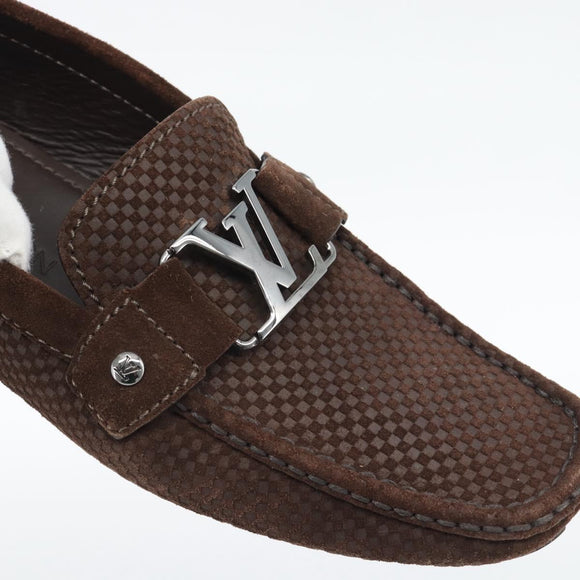 LOUIS VUITTON Monte Carlo line Driving Shoes Brown LV Auth 192495A