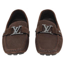 LOUIS VUITTON Monte Carlo line Driving Shoes Brown LV Auth 192495A-2
