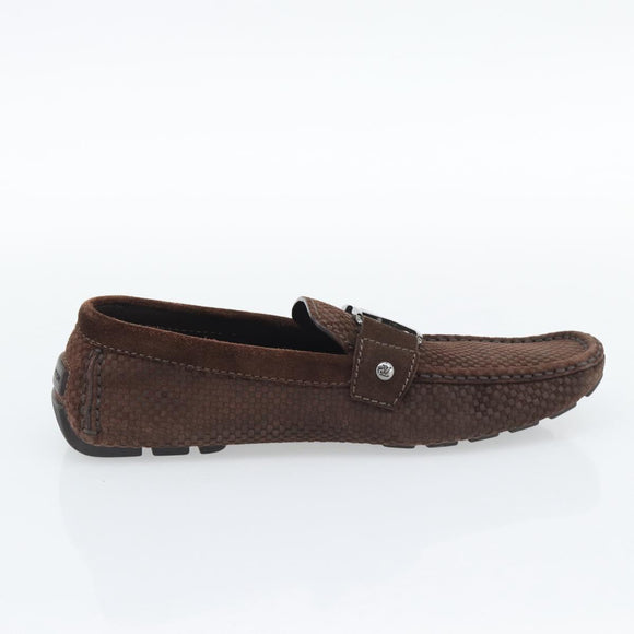 LOUIS VUITTON Monte Carlo line Driving Shoes Brown LV Auth 192495A