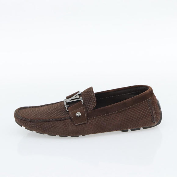 LOUIS VUITTON Monte Carlo line Driving Shoes Brown LV Auth 192495A