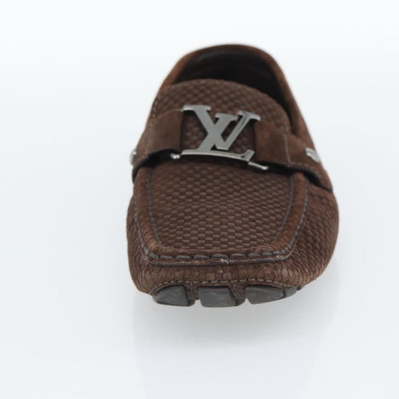 LOUIS VUITTON Monte Carlo line Driving Shoes Brown LV Auth 192495A