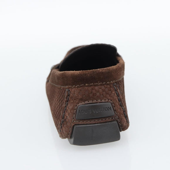 LOUIS VUITTON Monte Carlo line Driving Shoes Brown LV Auth 192495A