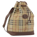 Burberrys Nova Check purse Shoulder Bag PVC Beige Gold Auth 192502-1