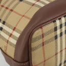 Burberrys Nova Check purse Shoulder Bag PVC Beige Gold Auth 192502-15