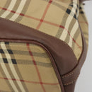Burberrys Nova Check purse Shoulder Bag PVC Beige Gold Auth 192502-16