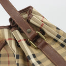Burberrys Nova Check purse Shoulder Bag PVC Beige Gold Auth 192502-9