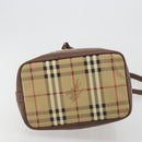 Burberrys Nova Check purse Shoulder Bag PVC Beige Gold Auth 192502-5