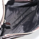 BURBERRY Nova Check Shoulder Bag Canvas Beige Silver Auth 192504-12