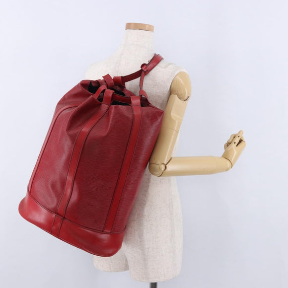 LOUIS VUITTON Epi Randonnee GM Shoulder Bag Red M43087 LV Auth 192514