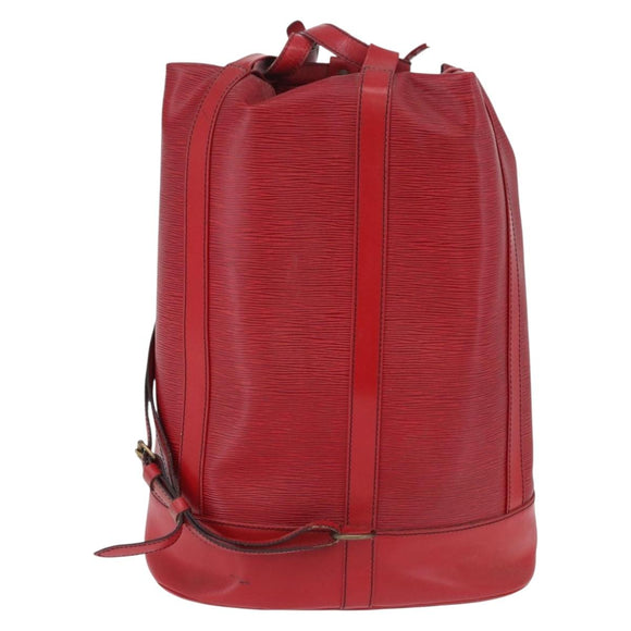 LOUIS VUITTON Epi Randonnee GM Shoulder Bag Red M43087 LV Auth 192514