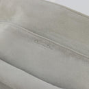 Christian Dior Trotter Canvas Roll Up Pouch White Silver Auth 192517A-16