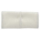 Christian Dior Trotter Canvas Roll Up Pouch White Silver Auth 192517A-3