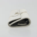 Christian Dior Trotter Canvas Roll Up Pouch White Silver Auth 192517A-5