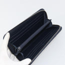 GUCCI Micro GG Canvas Guccissima Wallet Leather Navy Silver 544473 Auth 192518A-13