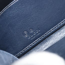 GUCCI Micro GG Canvas Guccissima Wallet Leather Navy Silver 544473 Auth 192518A-14