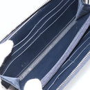GUCCI Micro GG Canvas Guccissima Wallet Leather Navy Silver 544473 Auth 192518A-15