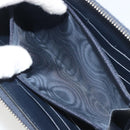 GUCCI Micro GG Canvas Guccissima Wallet Leather Navy Silver 544473 Auth 192518A-17