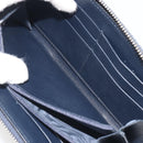 GUCCI Micro GG Canvas Guccissima Wallet Leather Navy Silver 544473 Auth 192518A-18